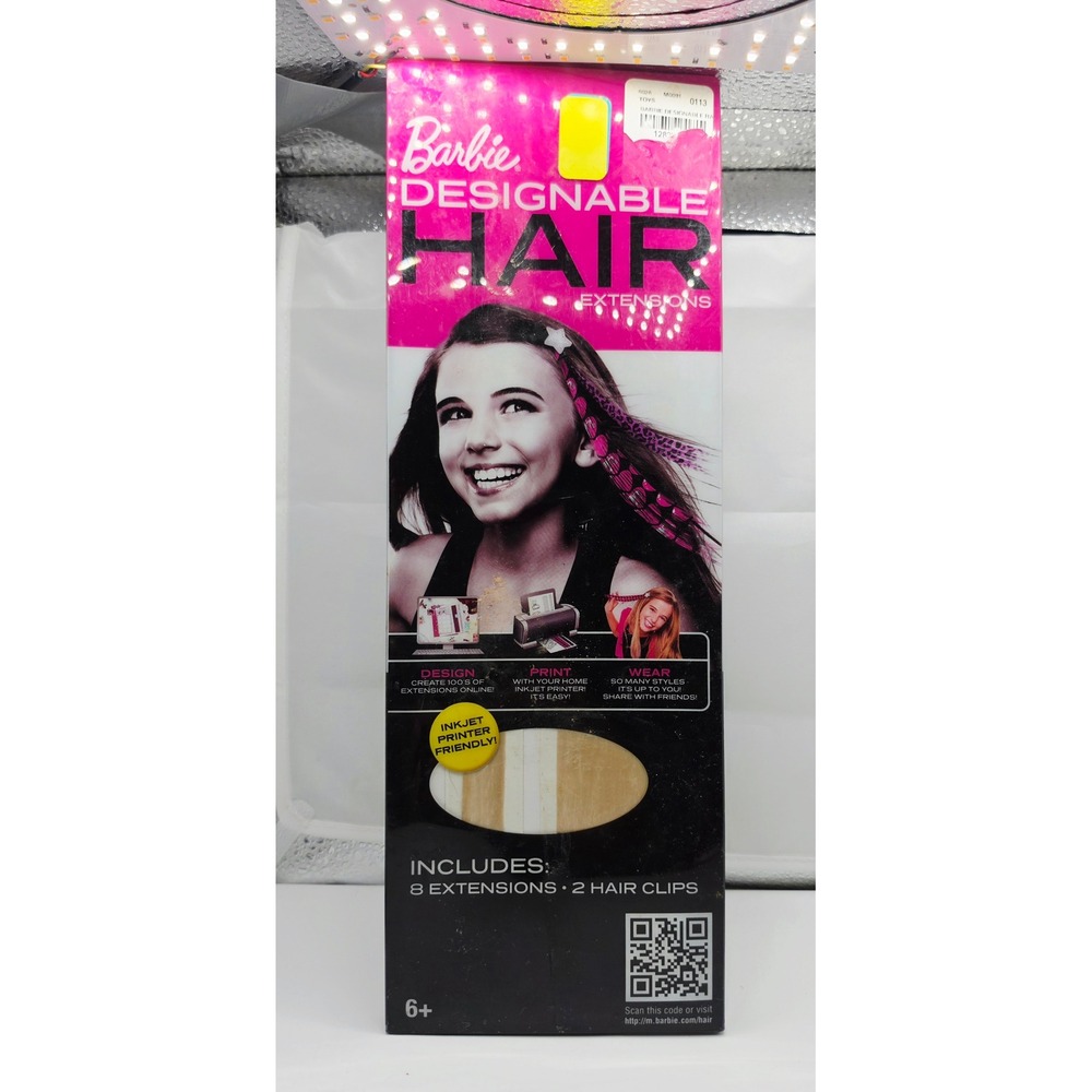 Barbie Designable Hair Extensions Kit Blonde DIY Inkjet Printer Friendly 2011